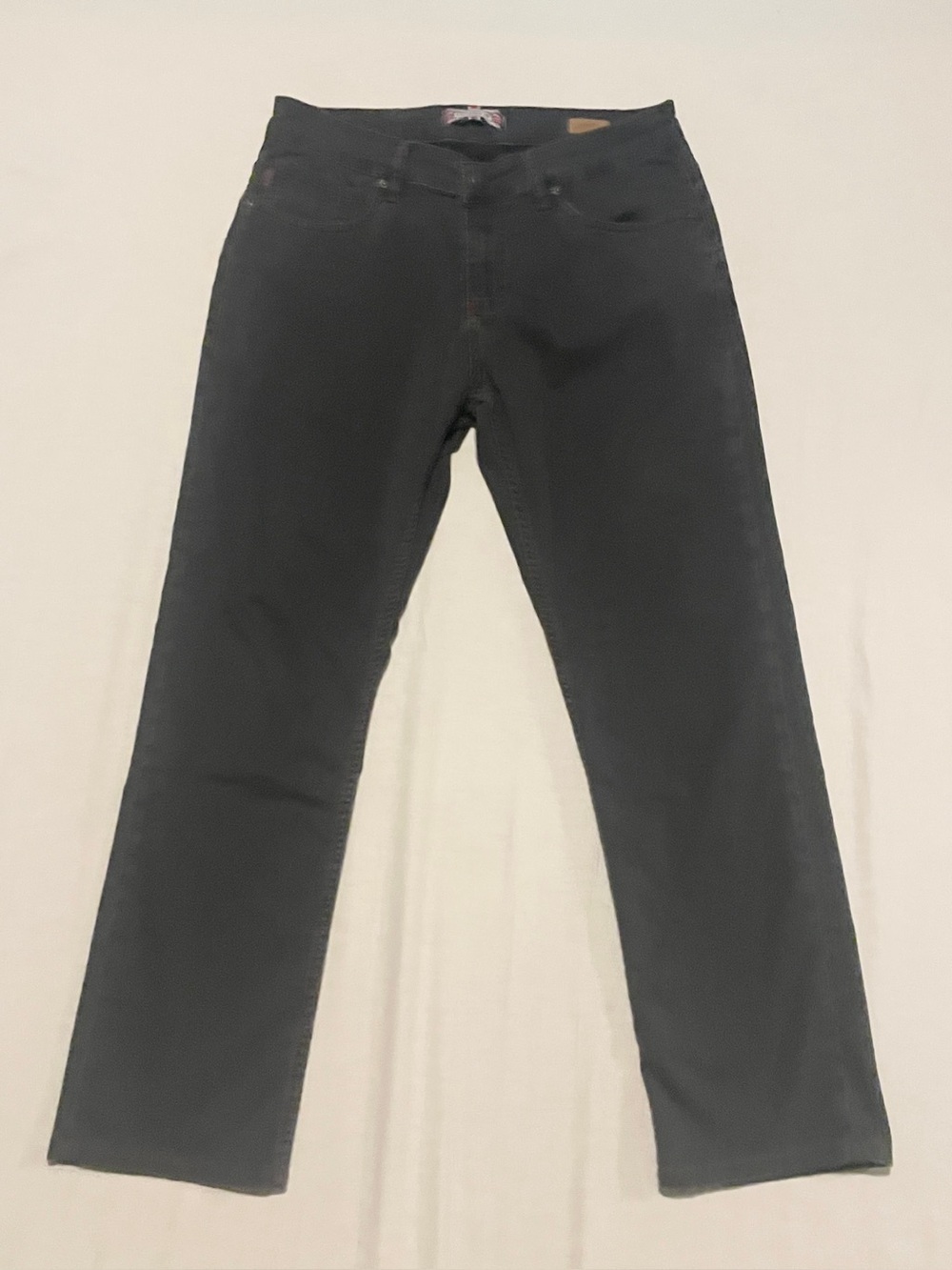 7 Downie St. Chelsea Mid-Rise Straight Leg Jeans Grey